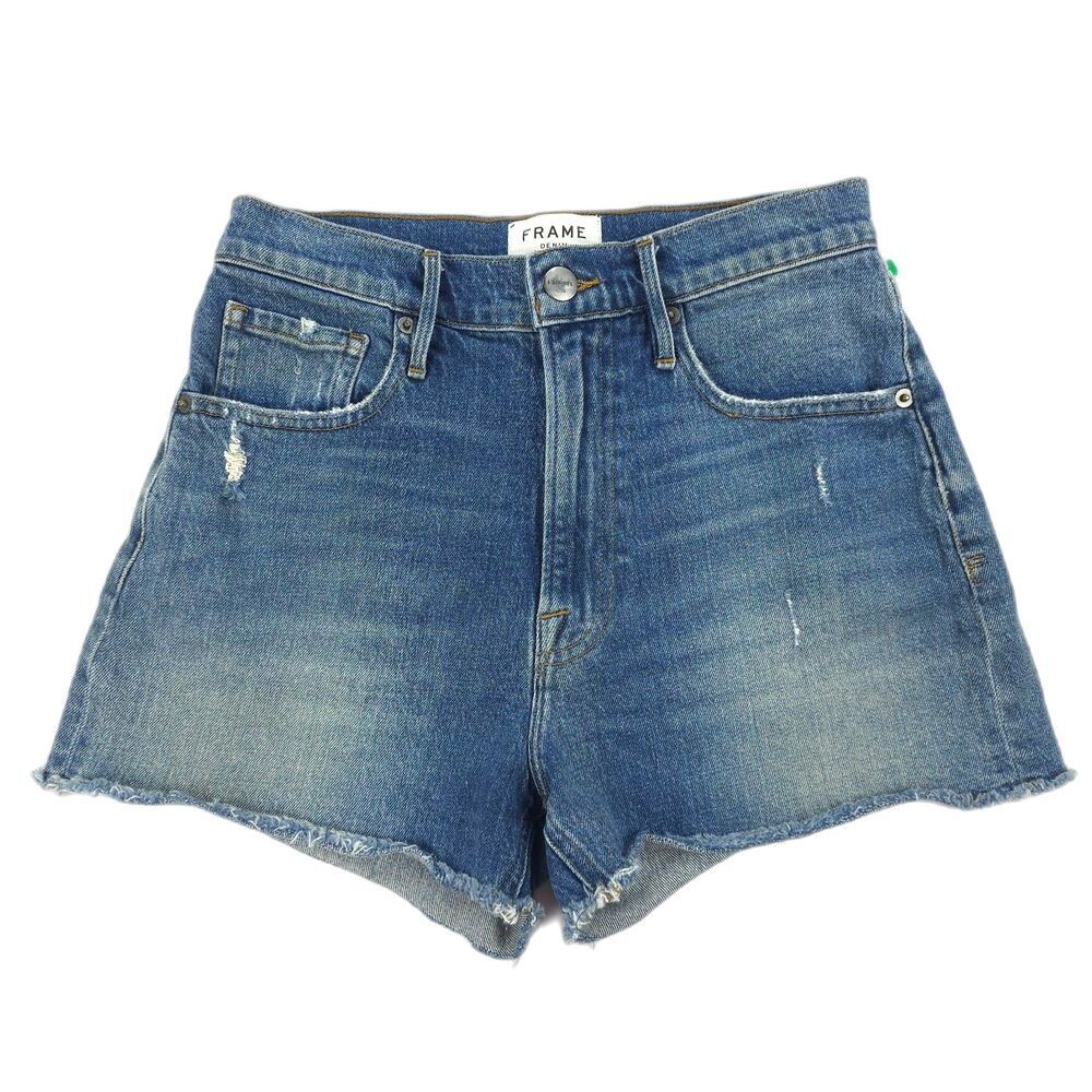 FRAME DENIM Le Vintage Jean Shorts Superstition Raw Hem Minimal Beachy Boho 27